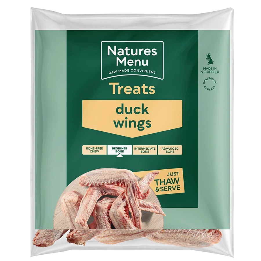 Fashionable Natures Menu Adult Dog Raw Duck Wings Treat 6 Pack High-End