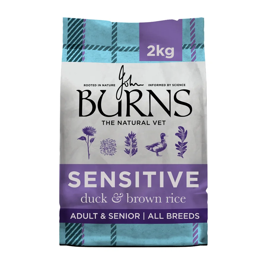 Fast Burns Sensitive Dry Dog Food Duck Brown Rice 2kg Smart