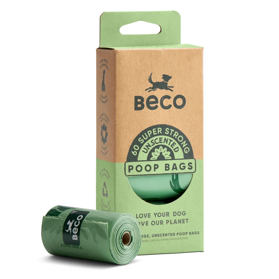 Refined Beco Dog Poop Bags Unscented 60 Pack Authentic