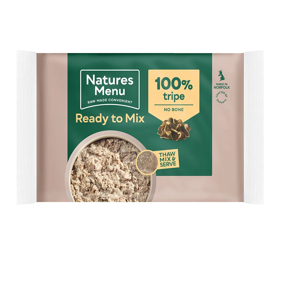 Effective Natures Menu Ready to Mix Frozen Dog Food Tripe 12x400g Detailed
