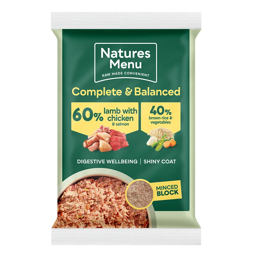 Comfortable Natures Menu Frozen Complete Dog Food Lamb 12x300g Dependable