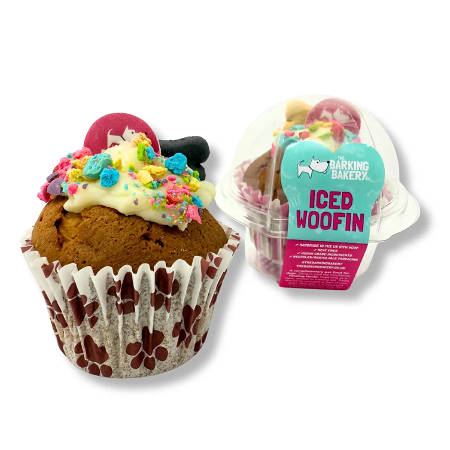 Fashionable Barking Bakery Vanilla Woofin With Vanilla Frosting 68g Safe