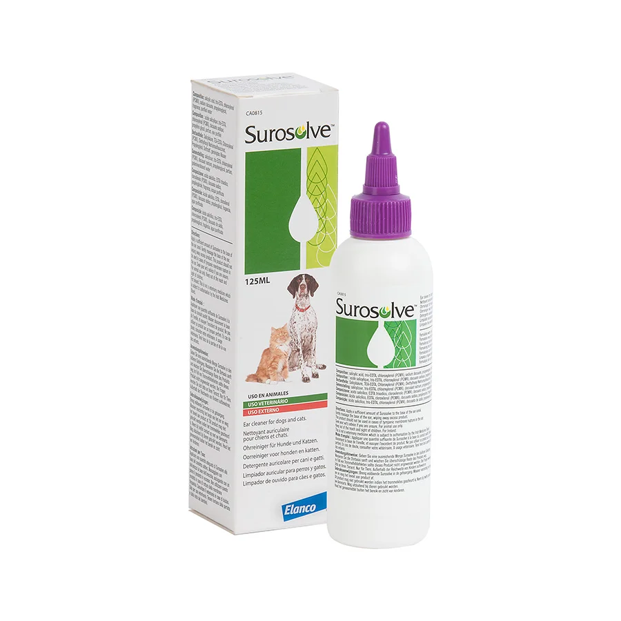 Elite Surosolve Ear Cleaner for Cats Dogs 125ml Comfortable