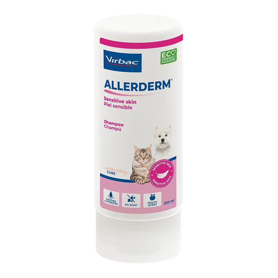 Classic Virbac Allerderm Shampoo for Sensitive Skin for Dog Cat 250ml Original Design
