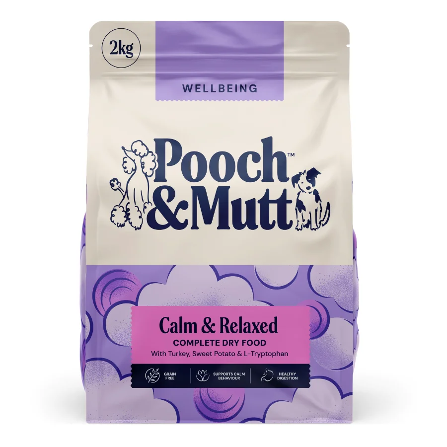 Trusted Pooch Mutt Calm Relaxed Grain Dry Dog Food Turkey 2kg Premium Material
