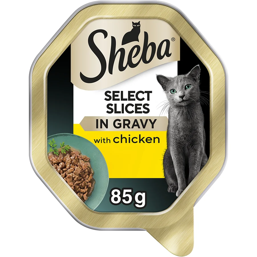Exclusive Sheba Select Slices Adult Wet Cat Food Chicken In Gravy 85g Crafted