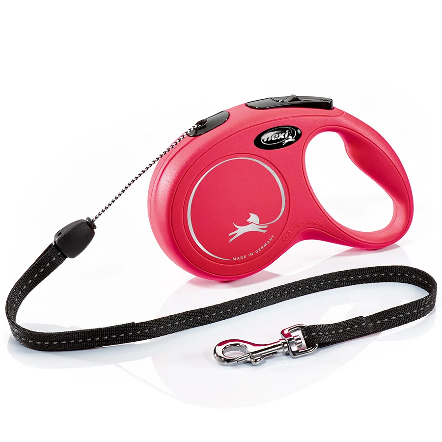 Functional Flexi New Classic Extending Dog Lead 8m Red Contemporary