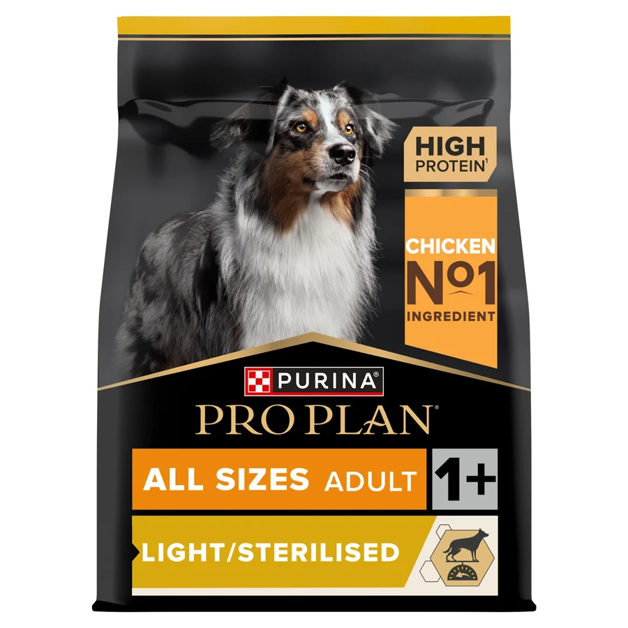 Versatile Pro Plan Light Sterilised Adult Dry Dog Food Chicken Luxury