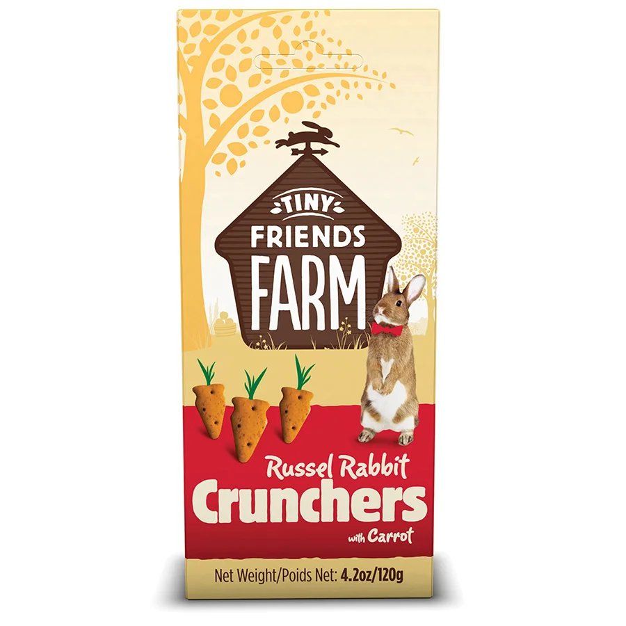 Trendy Tiny Friends Farm Russel Rabbit Crunchers Treats 120g Exclusive