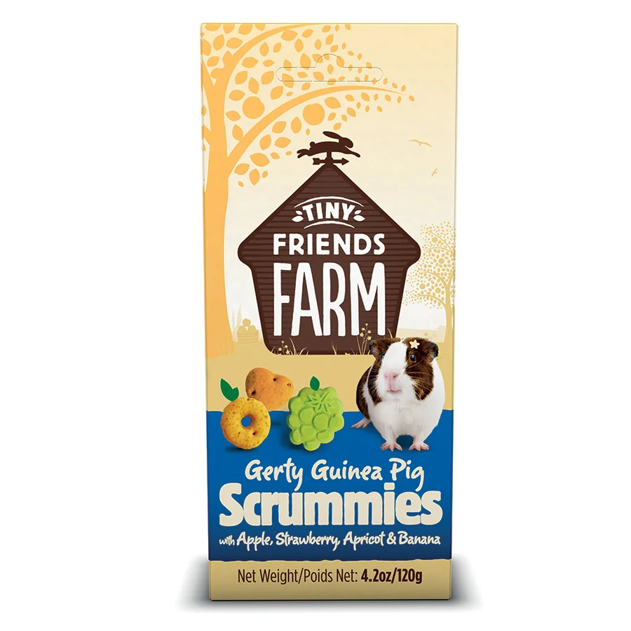 Dependable Tiny Friends Farm Gerty Guinea Scrummies Treats 120g Safe