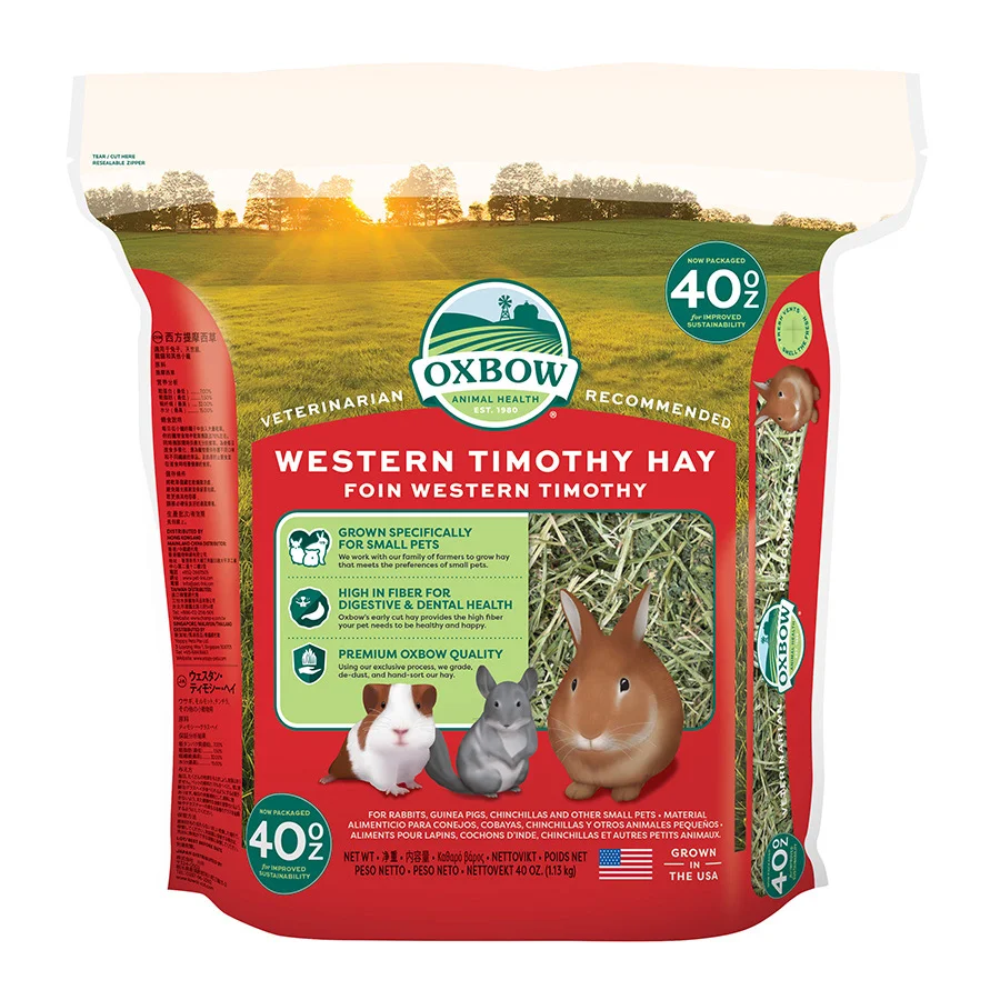 Genuine Oxbow Small Animal Timothy Hay Food 1.1kg Trendy