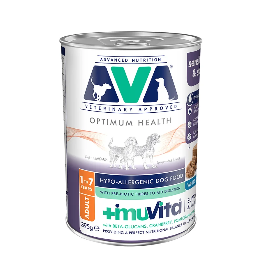 Casual AVA Optimum Health Sensitive Adult Dog Food Fish 395g Eco-Friendly