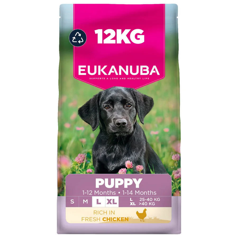 Consistent Eukanuba Large Breed Puppy Dry Dog Food Chicken 12kg Expertly Made