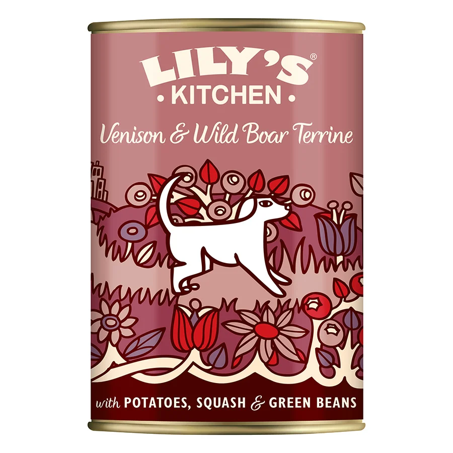 Expertly Made Lily x27 s Kitchen Adult Wet Dog Food Venison Wild Boar 400g Trendy