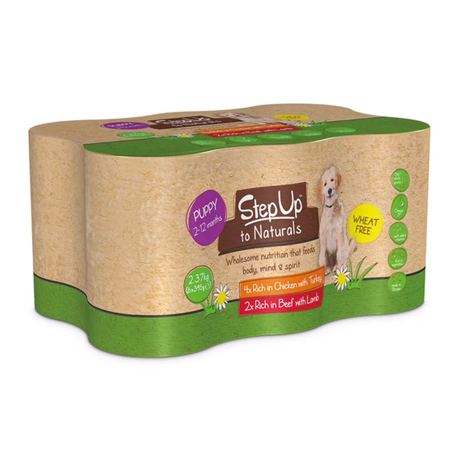 Certified Step Up Naturals Wet Puppy Food Variety 6x395g Outstanding