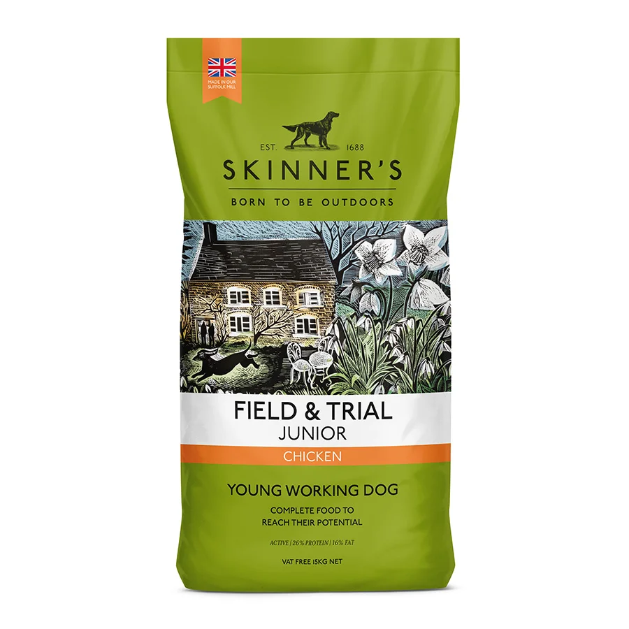Practical Skinner x27 s Field Trial Working Junior Dry Dog Food Chicken 15kg Certified