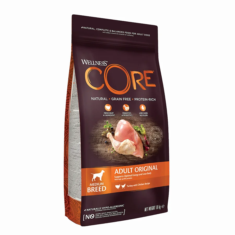 Classic Wellness Core Complete Medium Breed Adult Dry Dog Food Turkey with Chicken 1.8kg Fine