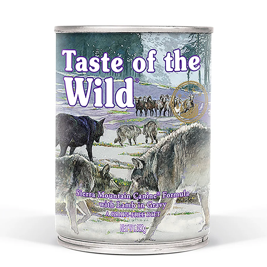 Lightweight Taste of the Wild Sierra Mountain Canine Wet Dog Food Lamb Gravy 390g Responsible