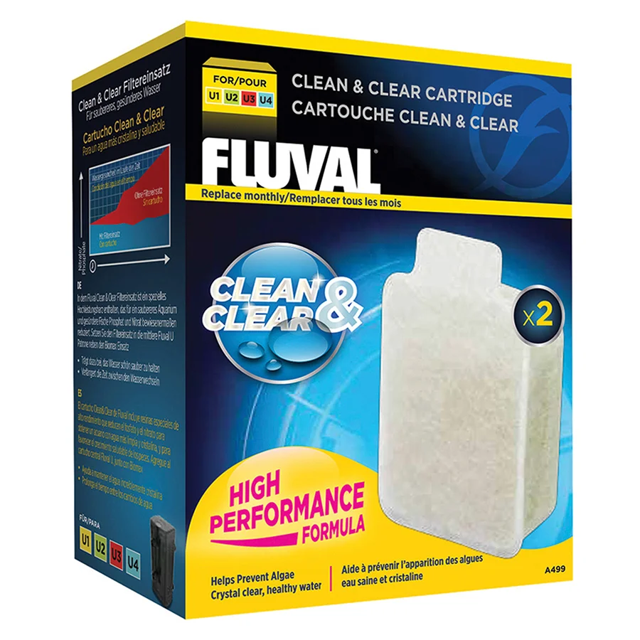 Exclusive Fluval Clean Clear Cartridge for U Internal Filters 2 Pack Crafted