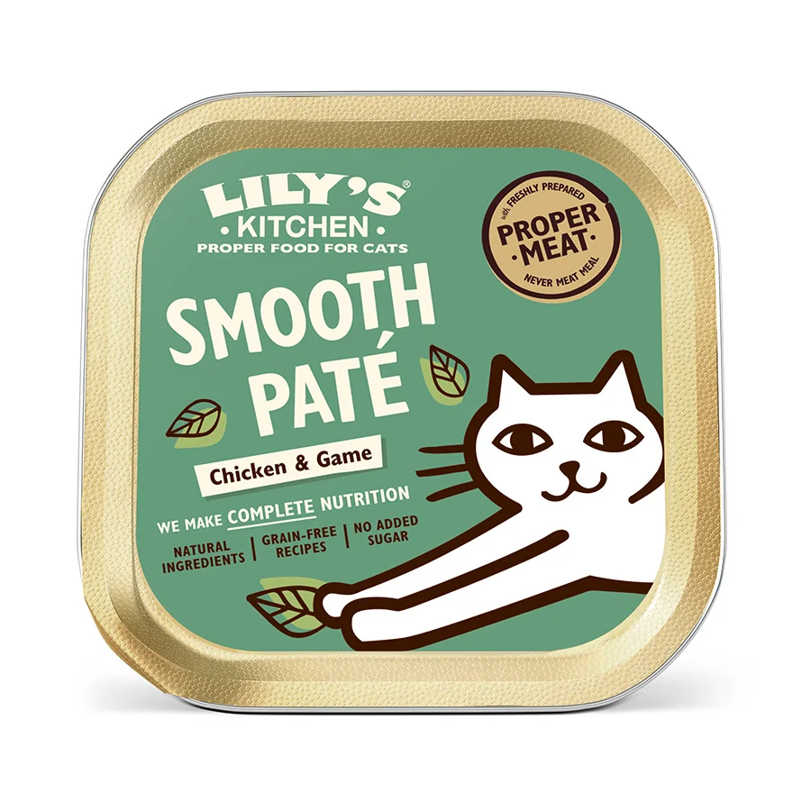 Dependable Lily x27 s Kitchen Adult Cat Wet Food Smooth Pate Chicken Game 85g Relaxed