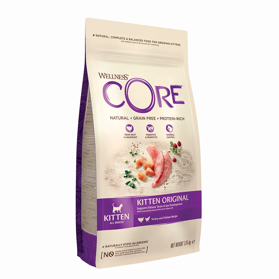 Advanced Wellness Core Complete Dry Kitten Cat Food Turkey Chicken 1.75kg Superior