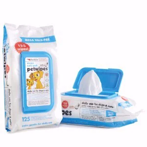 Professional Petkin Mega Value Petwipes For Dogs Cats 125 Pack Recyclable