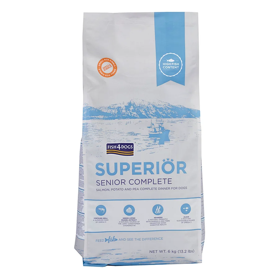 Exceptional Fish4Dogs Superior Complete Small Kibble Senior Dry Dog Food Salmon 6kg Long-Lasting