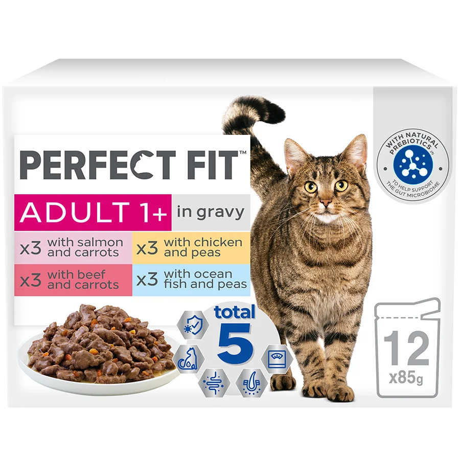 Contemporary Fit Advanced Nutrition Wet Adult Cat Food Mixed In Gravy 12x85g Exceptional