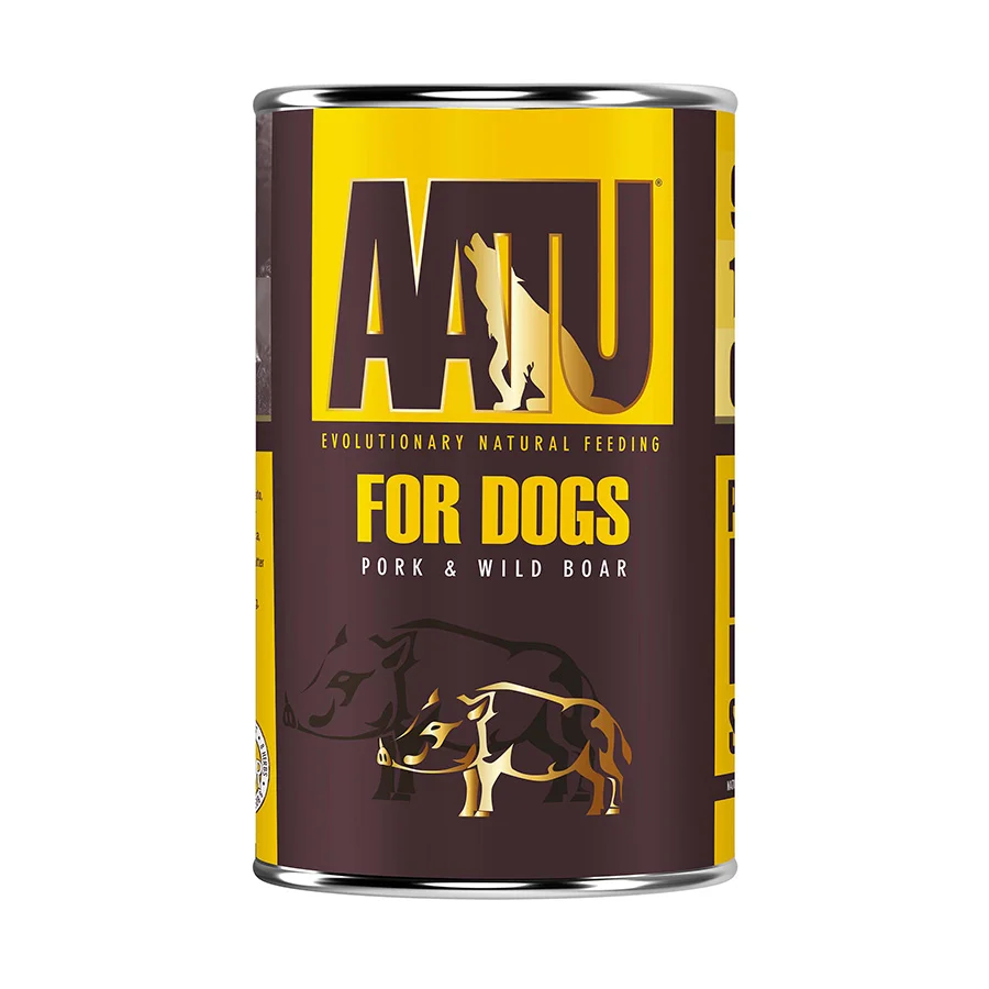 Solid AATU Wet Adult Dog Food Pork Wild Boar 400g Original Design