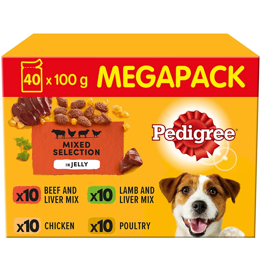 Relaxed Pedigree Wet Adult Dog Food Mixed In Jelly 40x100g Specialty