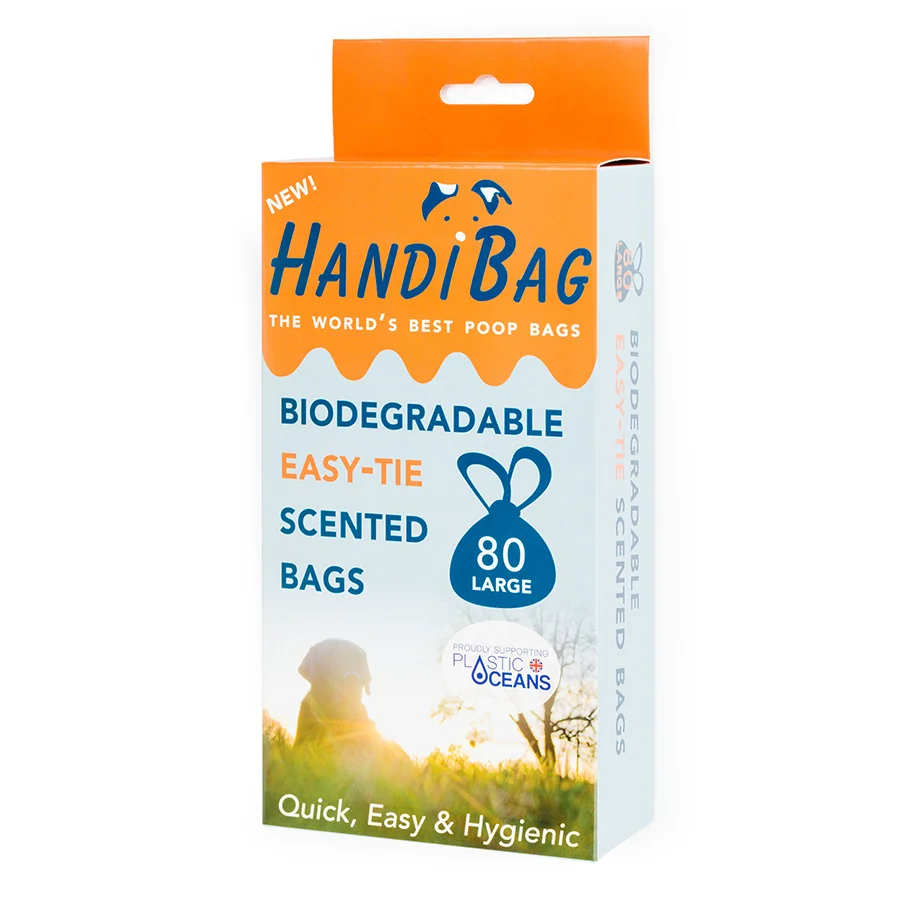 Dependable HandiScoop Scented Dog Poop Bags 80 Pack Responsible