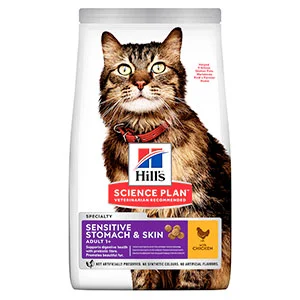 Innovative Hill x27 s Science Plan Sensitive Stomach Skin Adult Dry Cat Food Chicken 1.5kg Top-Quality