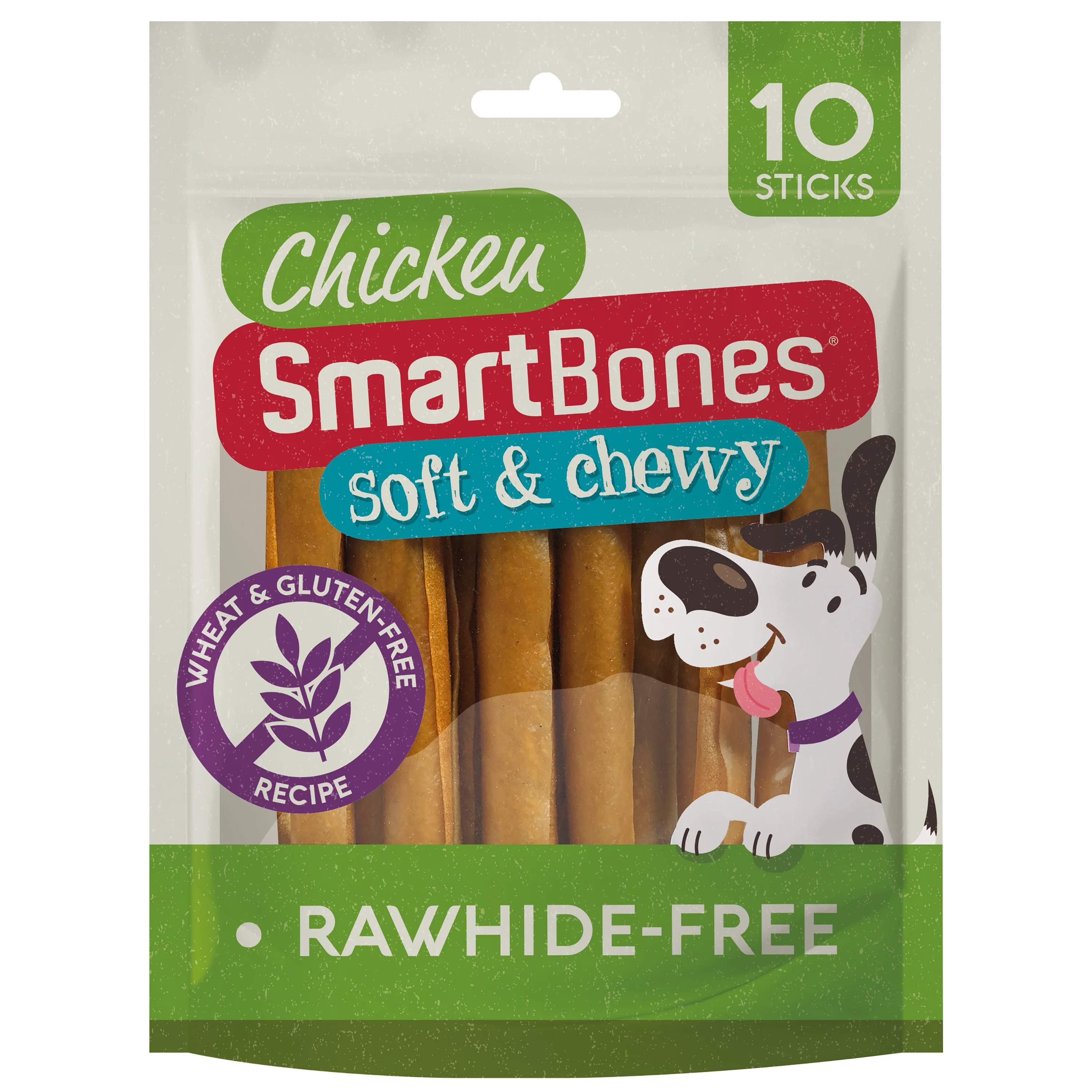 Long-Lasting SmartBones Rawhide Dog Chew Sticks Chicken 10 Pack 198g Sustainable