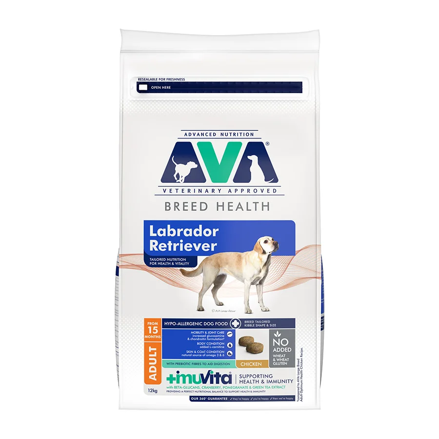 User-Friendly AVA Breed Health Labrador Retriever Dry Dog Food 12kg World-Class
