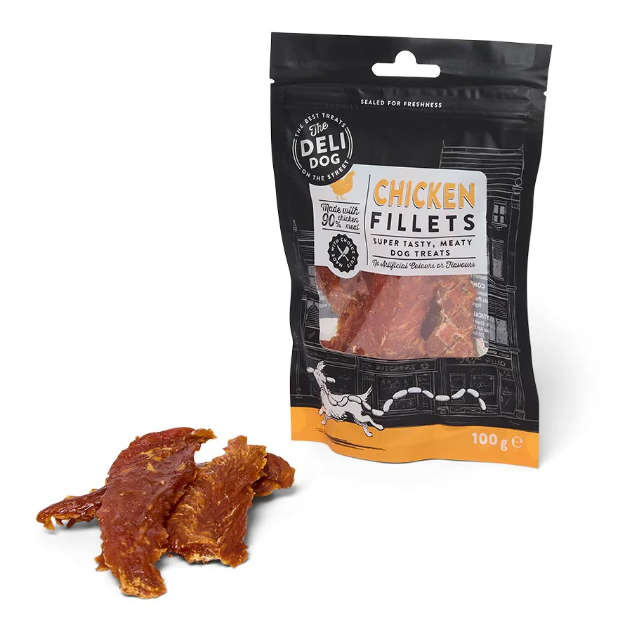 Healthy The Deli Dog Chicken Fillets Dog Treat 100g Specialty