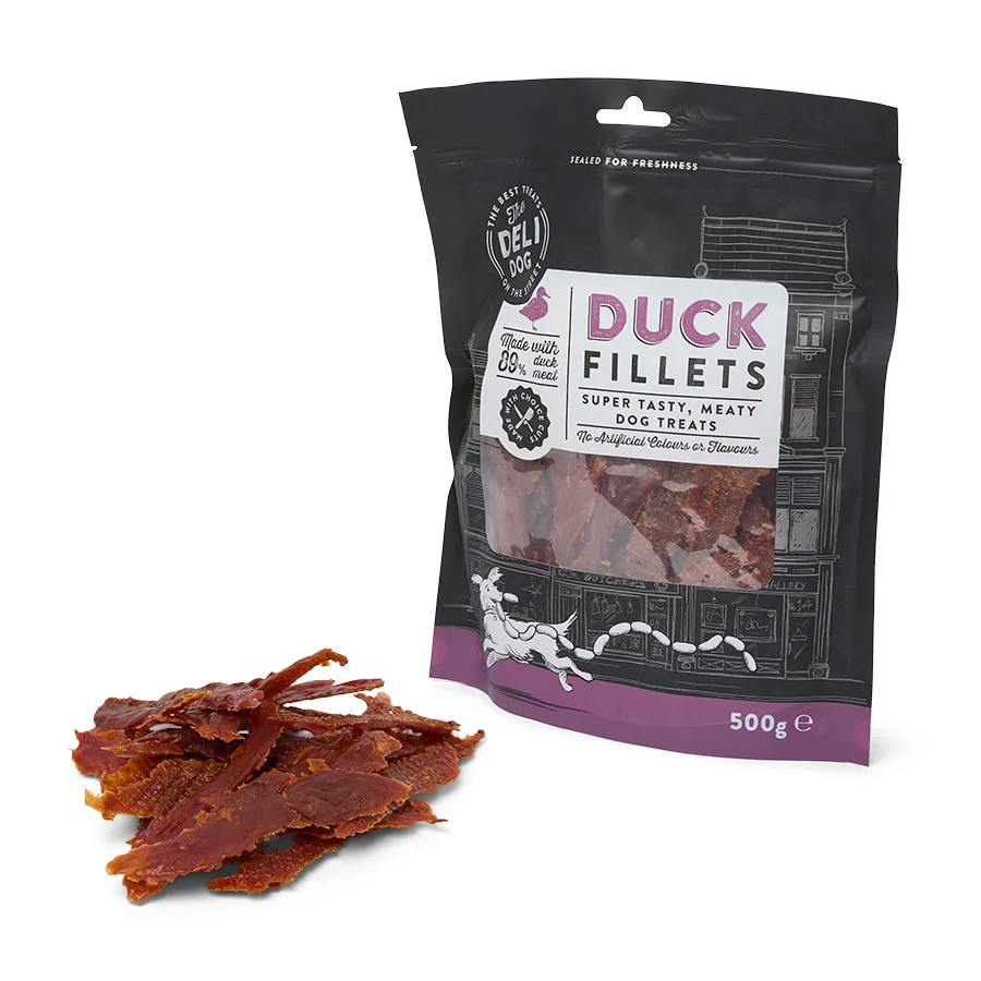 Smooth The Deli Dog Duck Fillets Dog Treats 500g Casual