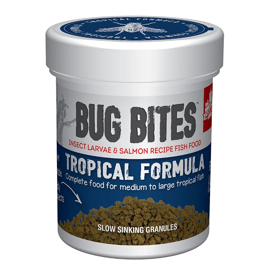 Pure Fluval Bug Bites Tropical Fish Granules 4-2mm 45g Elite