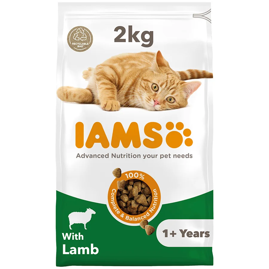 Proven Iams Adult Dry Cat Food Lamb 2kg Luxury