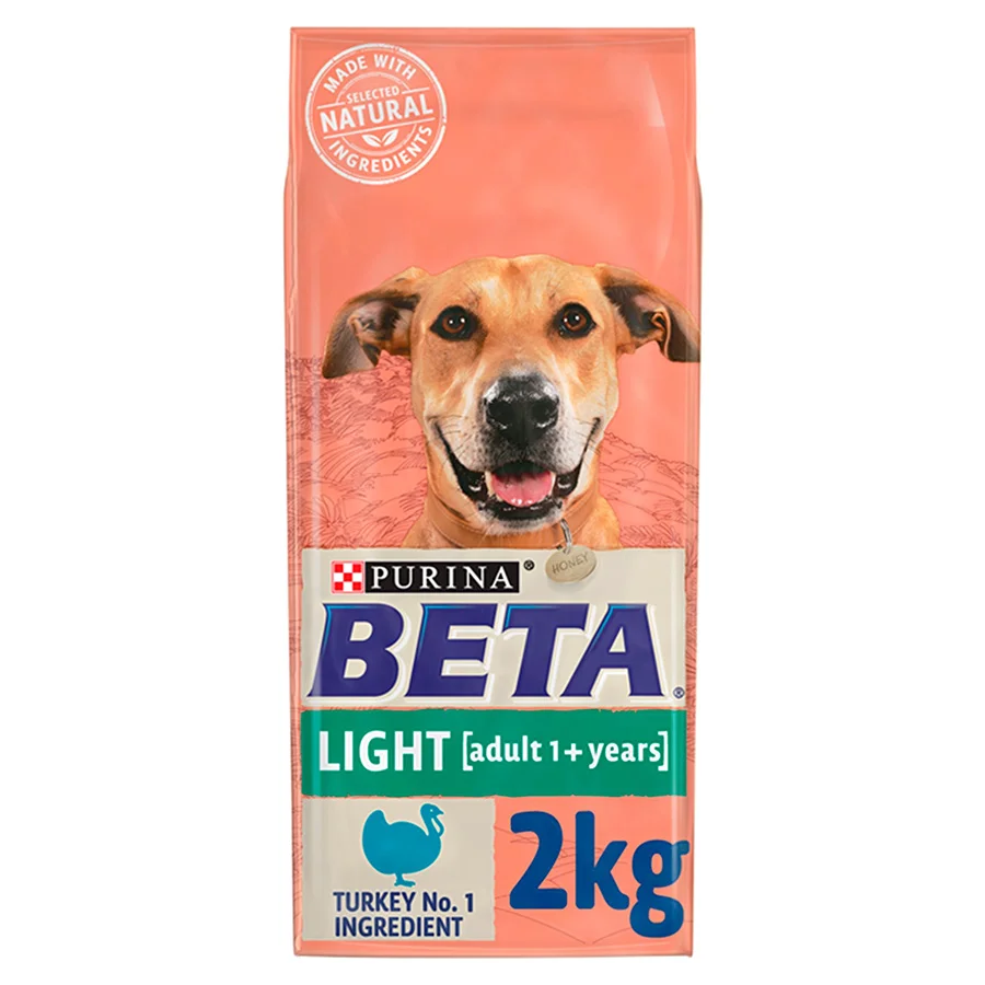Quality Beta Light Dry Adult Dog Food Turkey 2kg Practical