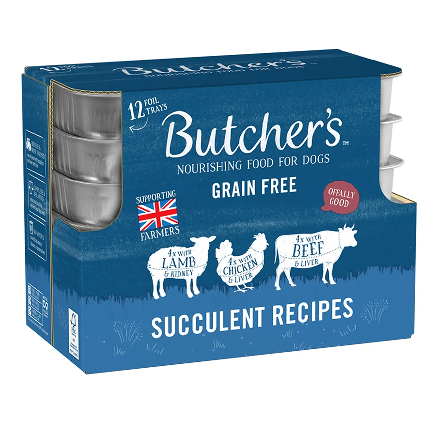 First-Class Butcher x27 s Grain Succulent Recipes Adult Wet Dog Food 12x150g Efficient