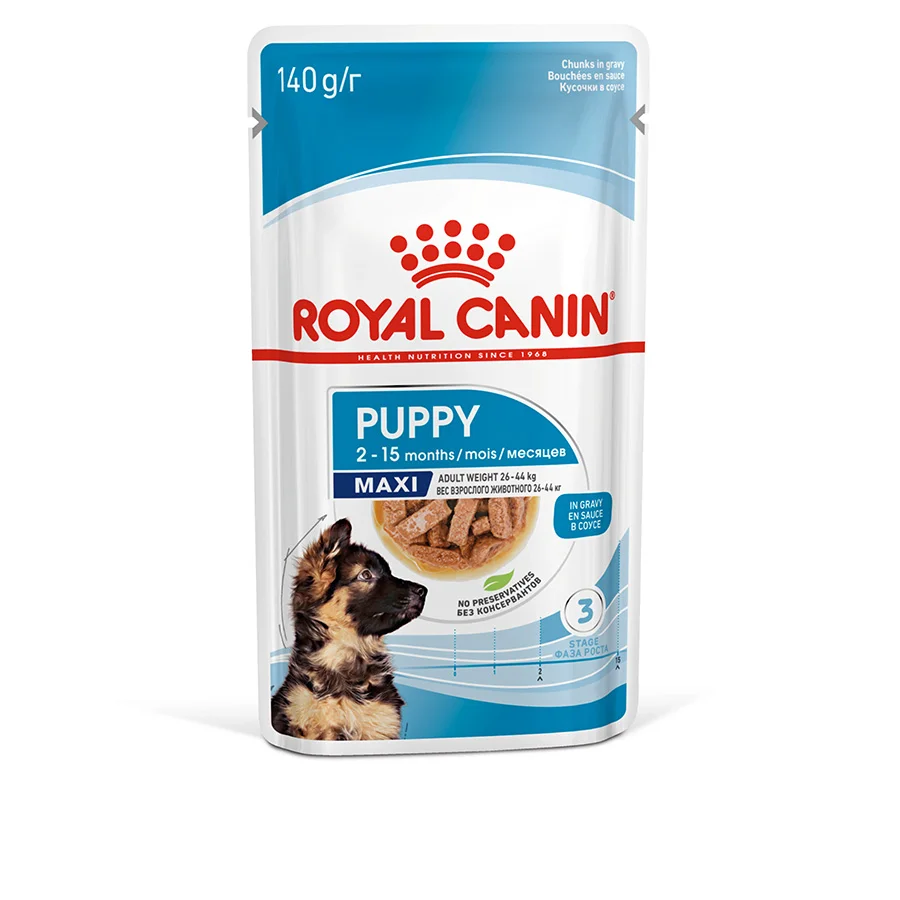 Fine Crafted Royal Canin Maxi Puppy Wet Dog Food Chunks In Gravy 10x140g Trusted
