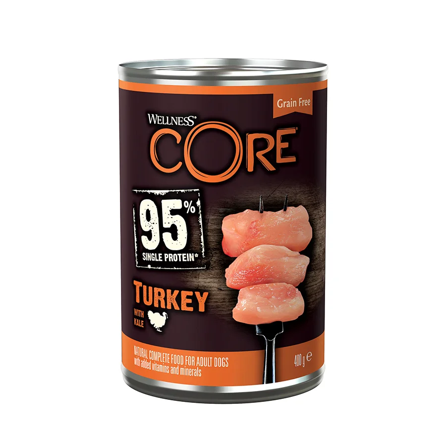 User-Friendly Wellness Core 95 Adult Wet Dog Food Turkey with Kale 400g Enhanced