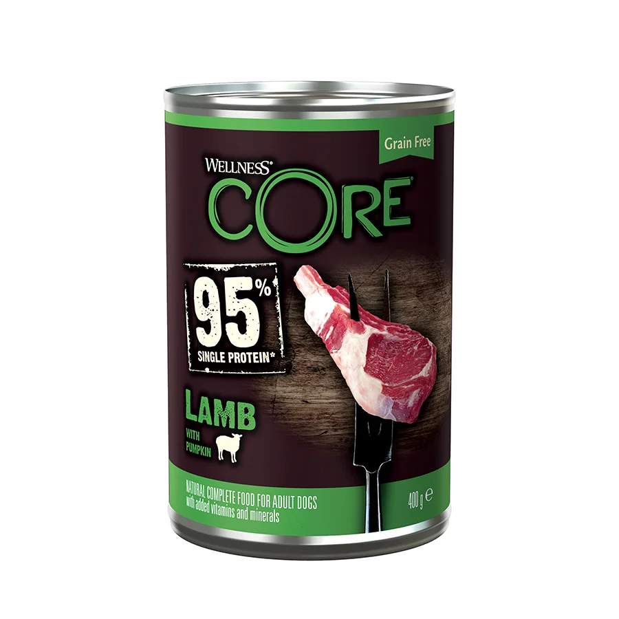 Authentic Wellness Core 95 Wet Adult Dog Food Lamb with Pumpkin 400g Powerful