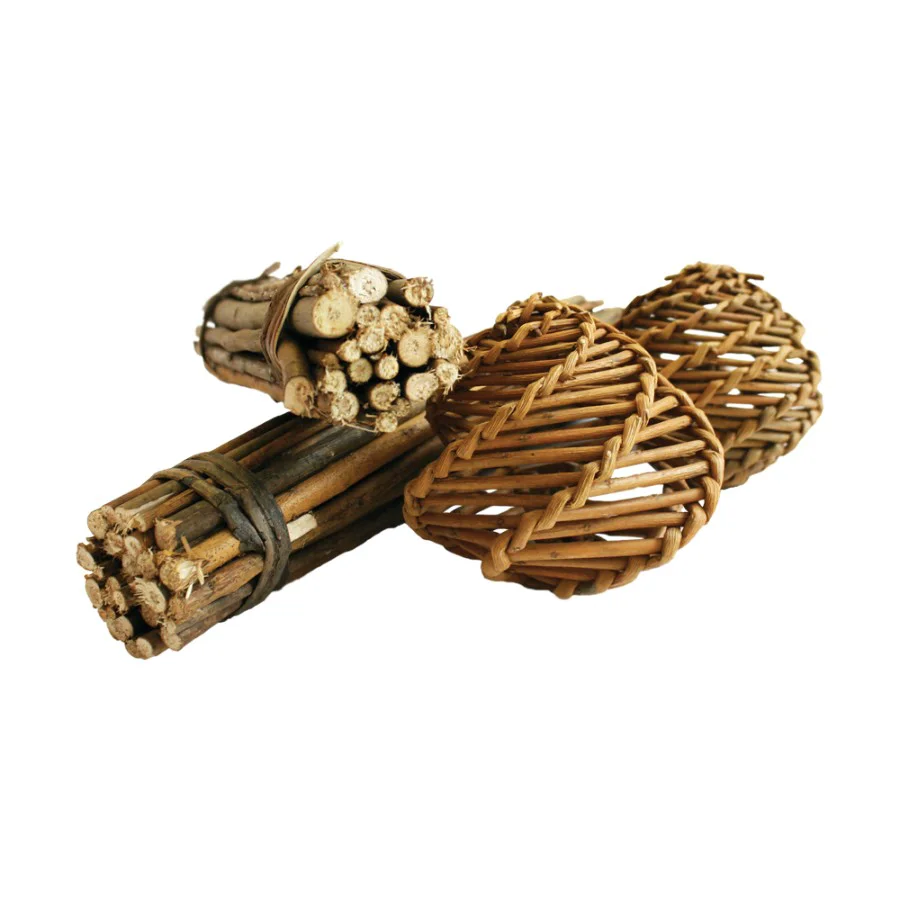 Traditional Nature First Willow Small Animal Chew Value Pack 2 Sticks 2 Small Balls Efficient