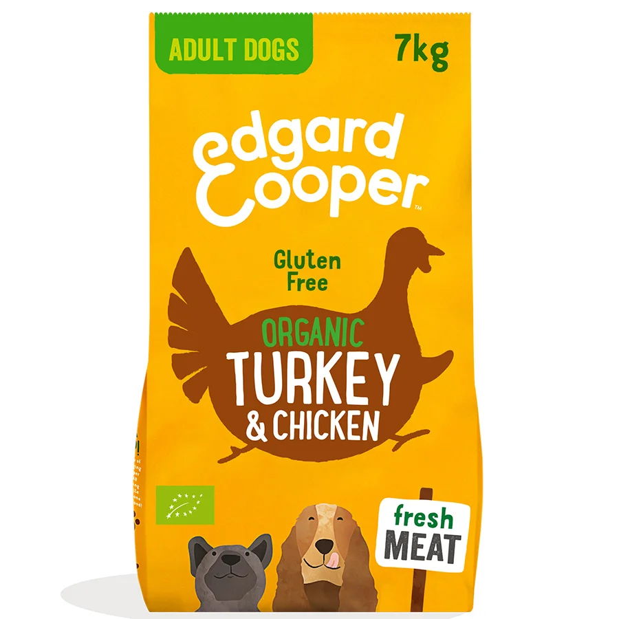 Casual Edgard Cooper Organic Adult Dry Dog Food Turkey Chicken 7kg Official