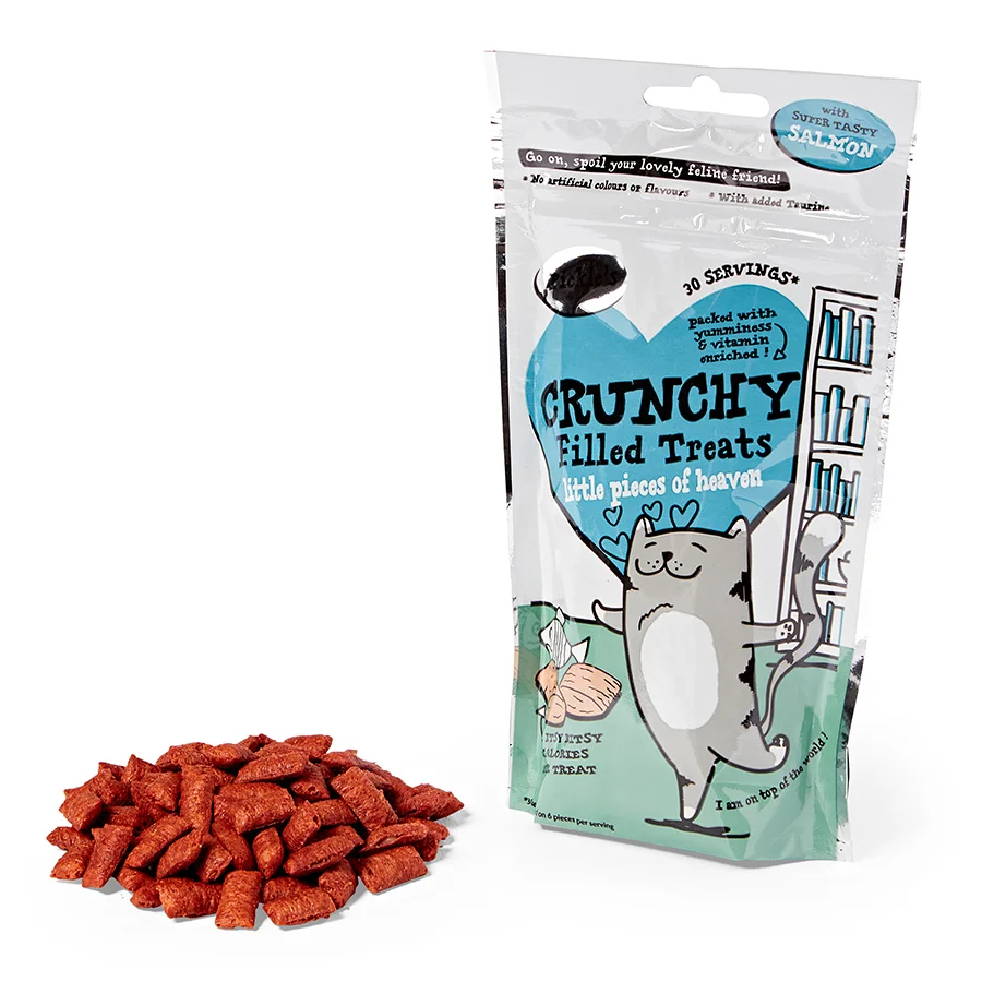 Verified Pickle x27 s Crunchy Filled Cat Treat with Salmon 65g Reusable