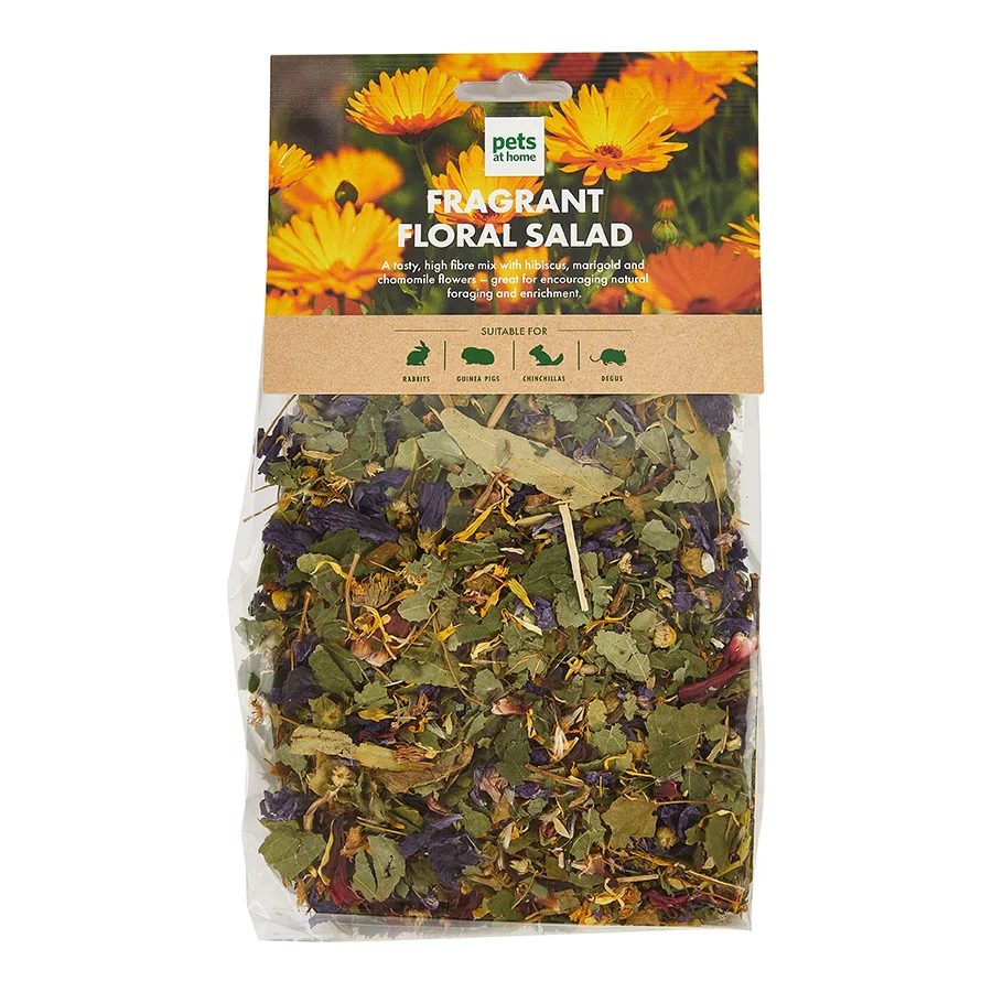 Relaxed Pets at Home Small Animal Floral Salad Treats 80g High-Grade