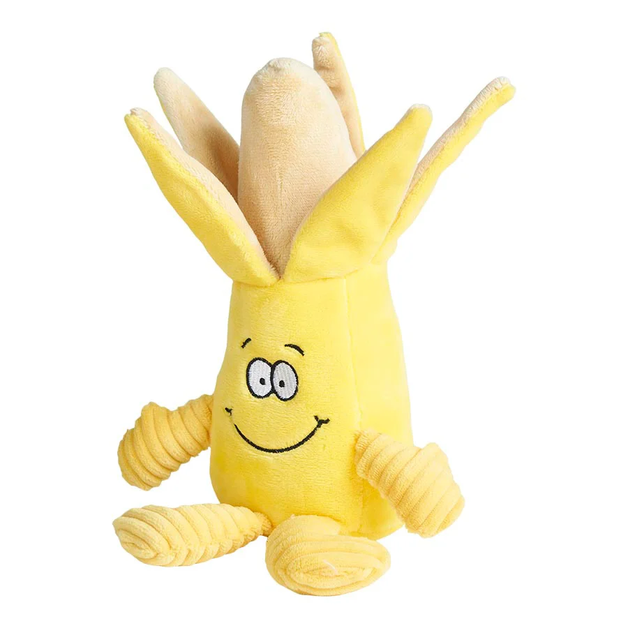 Traditional Pets at Home Cord Banana Squeaky Dog Toy Crafted