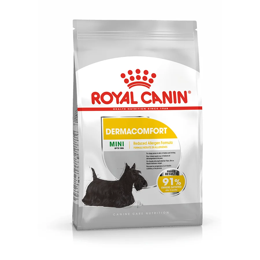 Detailed Royal Canin Dermacomfort Mini Breed Adult Dry Dog Food 3kg Powerful