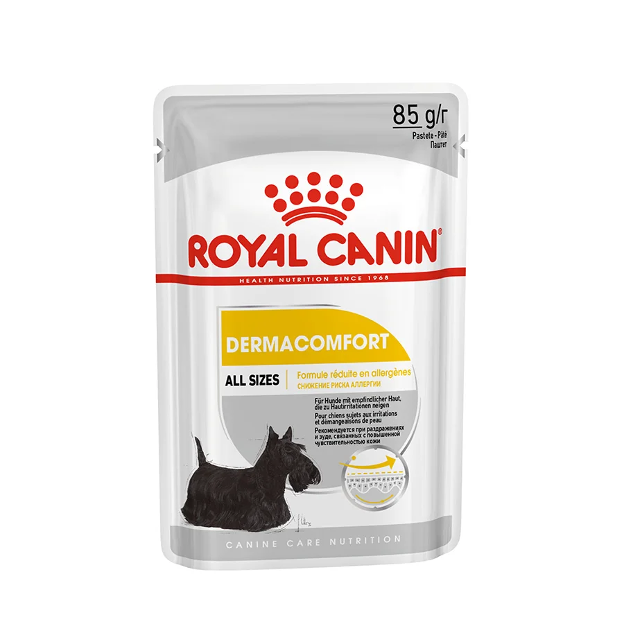 Environmentally Friendly Royal Canin Dermacomfort Wet Adult Dog Food 12x85g Fine